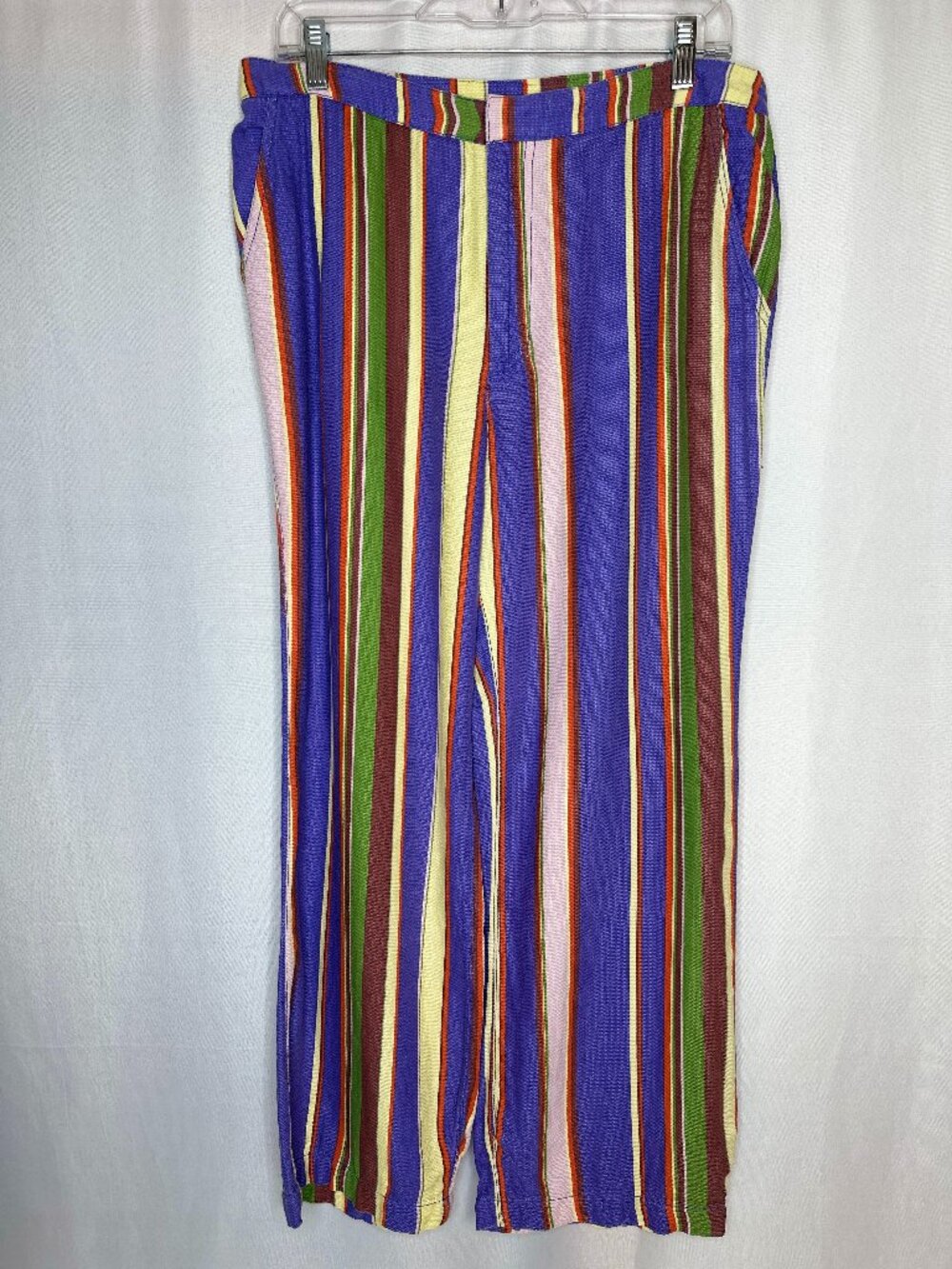 Free People La Paz Wide Leg Pants, SZ 10 Hippie Indie Artsy Coastal Cowgirl Bold
